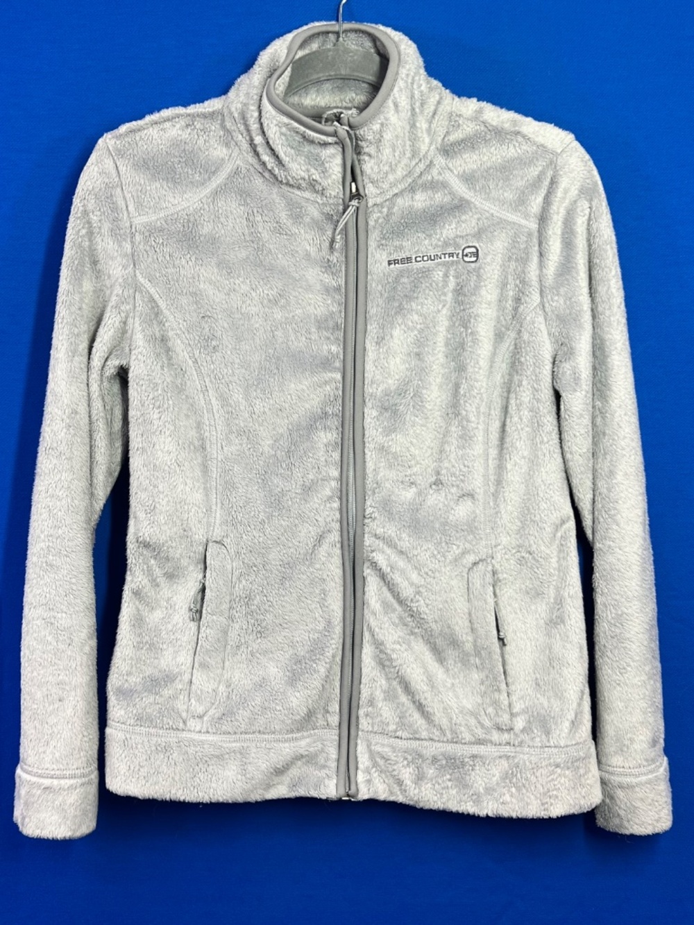 |•FREE COUNTRY•| Grey Activewear Fleece Jacket Size Small - Picture 2 of 6